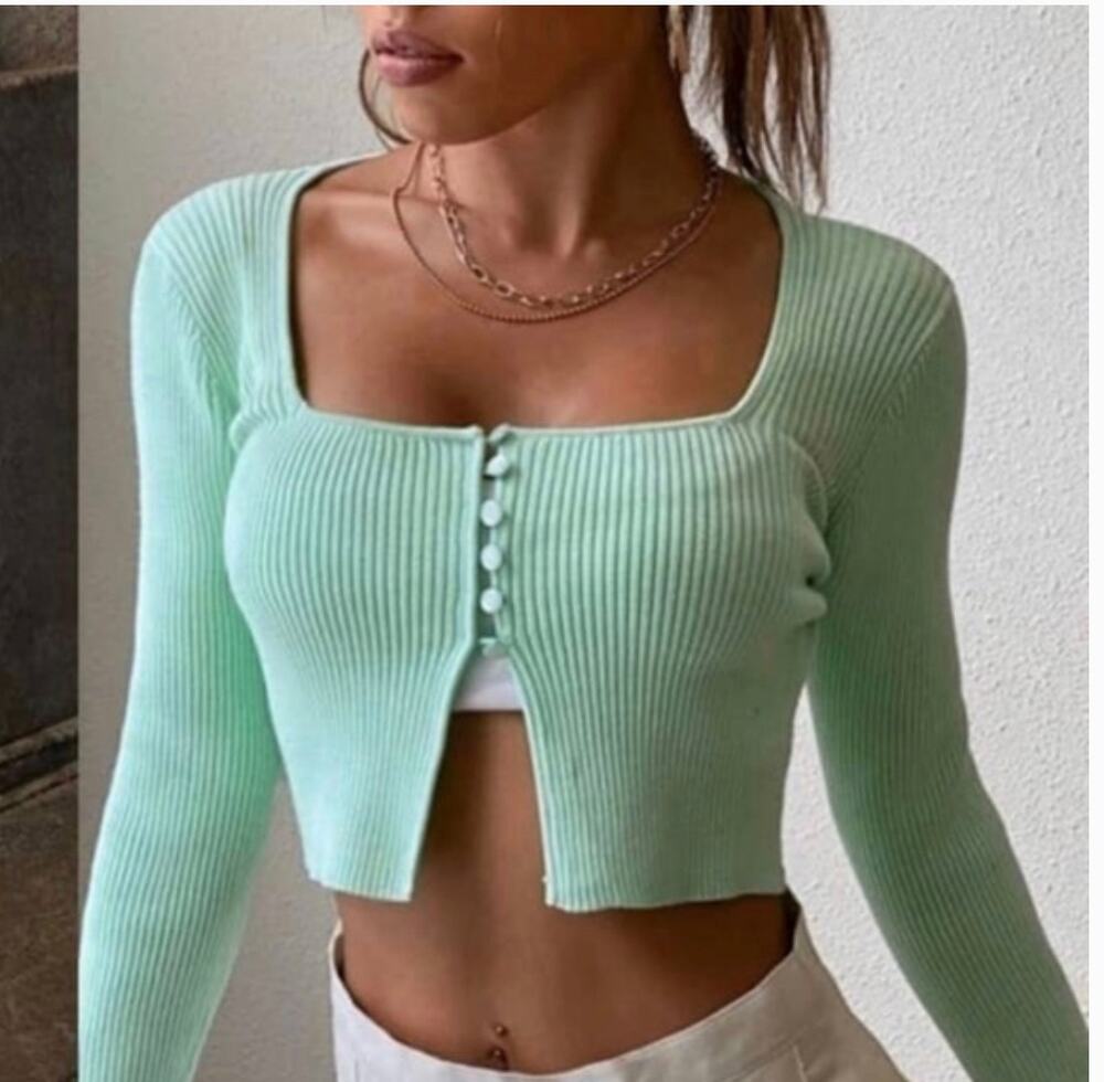 ZARA BLOGGER FAVORITE KNIT CROPPED JACKET